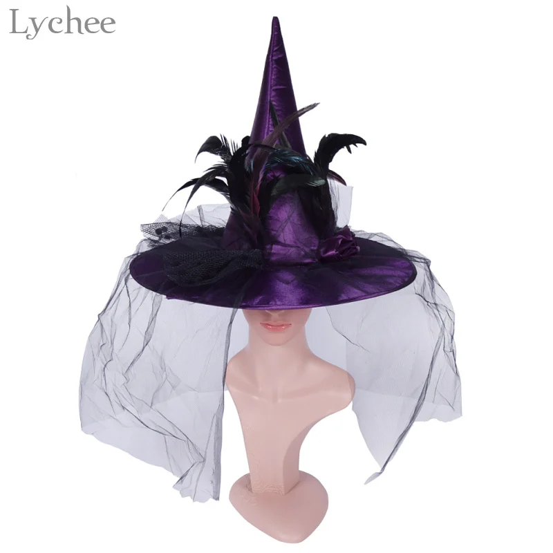 Lychee Halloween Witch Hat Wicked Witch Cap Party Decoration Halloween Decor Party Hats