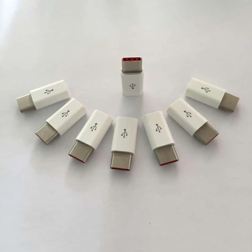 5 шт./лот USB 3,1 type C штекер Micro USB Женский адаптер type-C Конвертер Разъем USB-C адаптер данных Тип C устройство Черный Белый