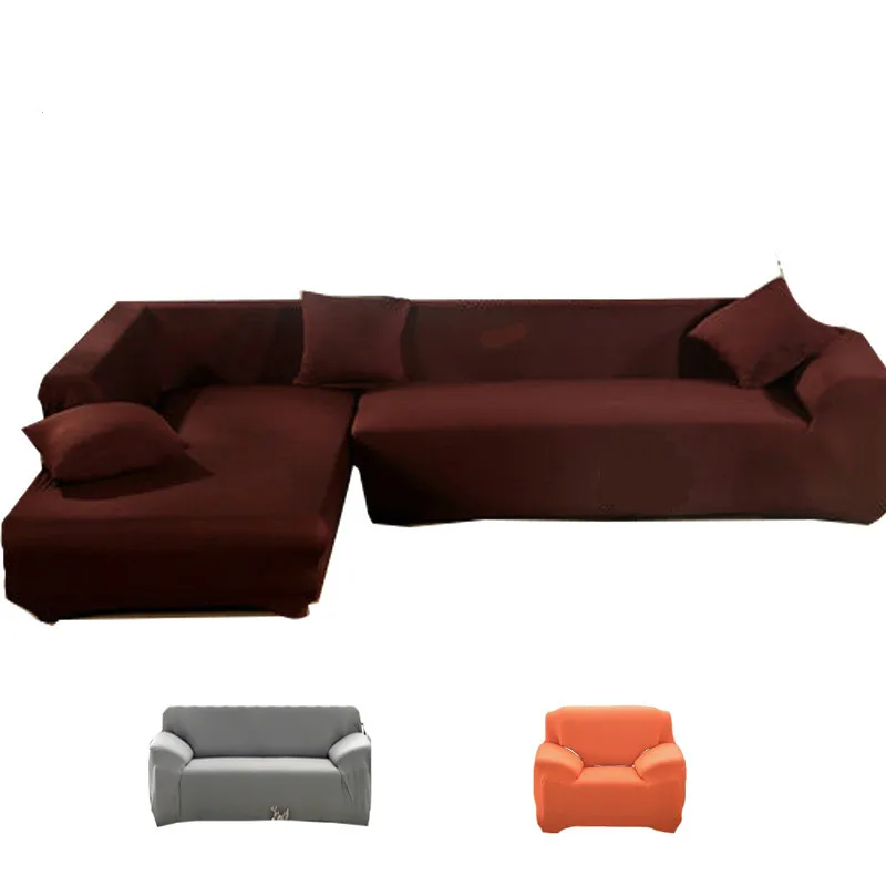 

covers on the sofa armchairs couch cover fabric soild slipcover elastic Corner sofa cover l shaped stretch furniture sofa cover