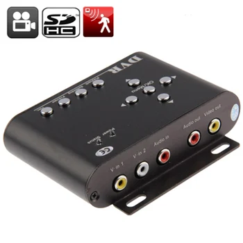 

2 channels Mini DVR, Support SD Card, Can Be Connected to Two Cameras Simultaneously Support Loop Recording Motion Detect