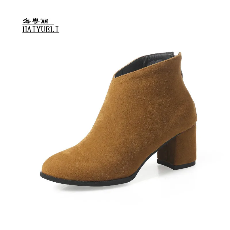 

Autumn winter boots Fashion sexy women Thick heel high-heeled shoes Ankle boots