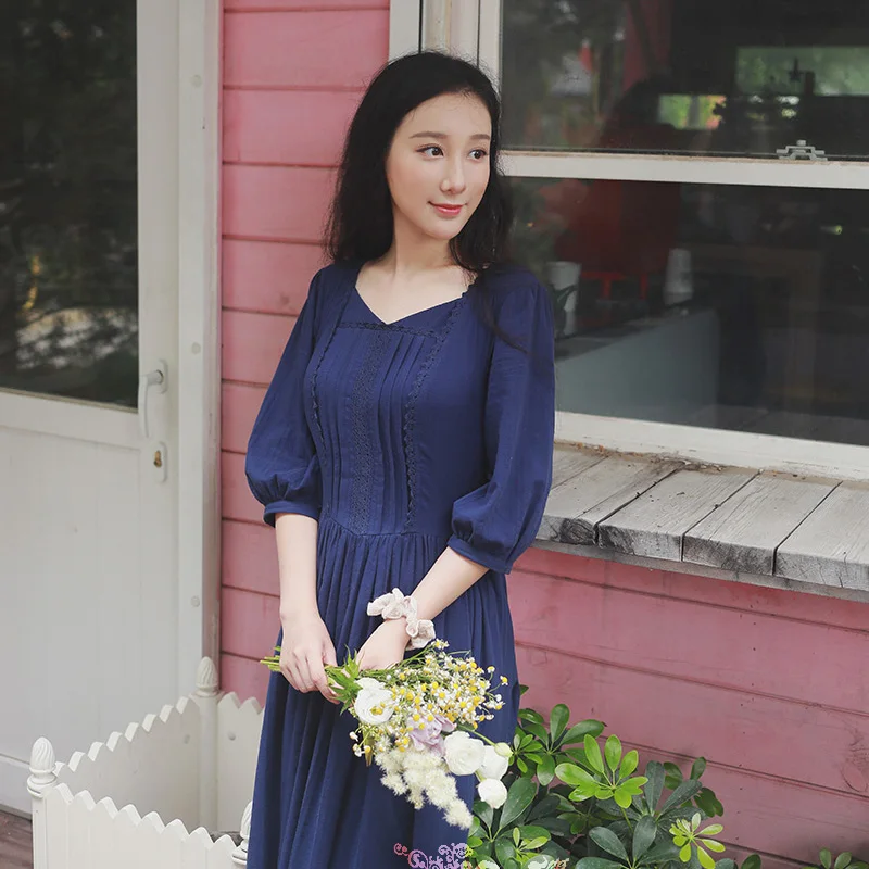Jessica s Store spring autumn font b women b font vintage v neck half sleeve casual