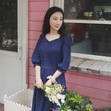 Jessica s Store spring autumn font b women b font vintage v neck half sleeve casual