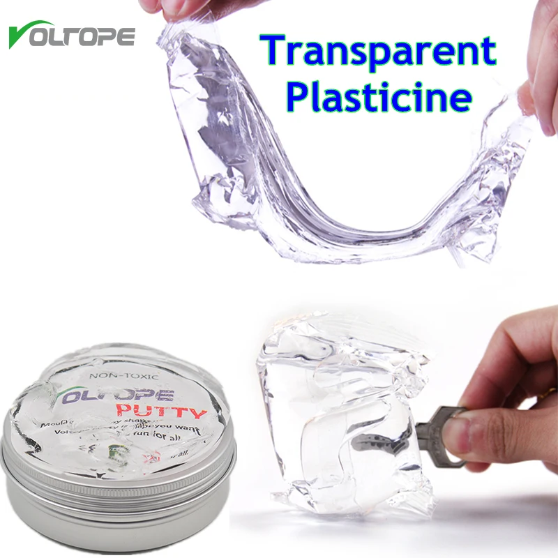 

Intelligent Creative Transparent Bounce Plasticine Slime light Clay Adults Decompression Fimo Mud Doh Toys Kids Gift -m2