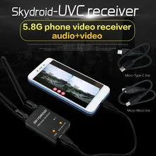 UVC Dual Antenna Control Receiver OTG 5.8G 150CH Full Channel FPV Receiver W/Audio For Android Smartphone eachine r051 150ch 5 8g av recevier build in bat for iphone android ios smart mobile phone tablet vs rotg01 uvc otg for rc toys