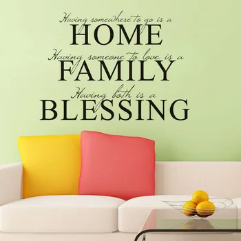 

Have Somewhere To Go Is A Home,Family Blessing English Wall Stickers Creative English Word Cosy Wall Decal DC0022