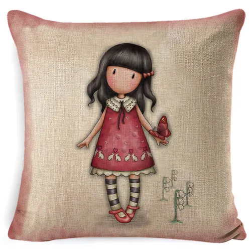 PEIYUAN Kawaii декоративная наволочка, наволочка в скандинавском стиле аниме, наволочка принцессы, модная детская подушка для дивана - Цвет: Темно-серый