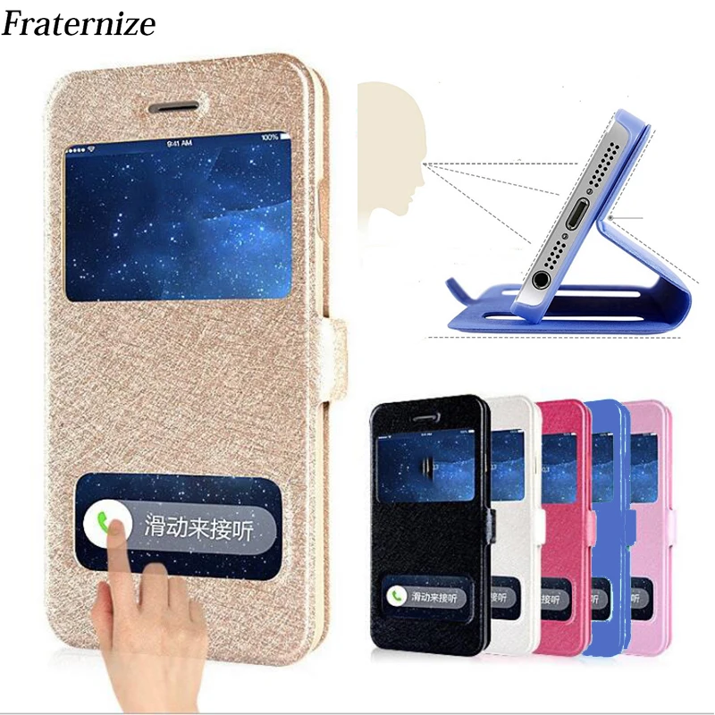 

Luxury Smart Window View Case For iPhone X 7 8 Plus Stand Leather Flip Case For iPhone 6 6S Plus 5 5S SE 4 4S 4G Back cover