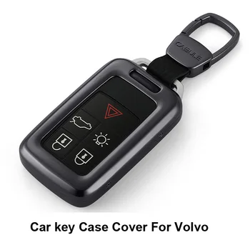

Aluminum alloy Car Key Bag Case Cover Key Holder Chain For Volvo V40 V60 S40 S60 S80 V50 V70 XC60 XC70 XC90 S90 Smart Remote Key