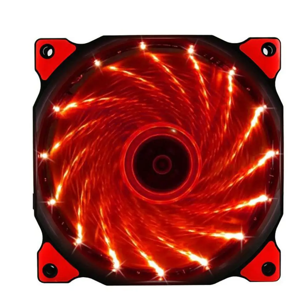 

PC Computer 16dB Ultra Silent 15 LEDs Case Fan Heatsink Cooler Cooling pc fan