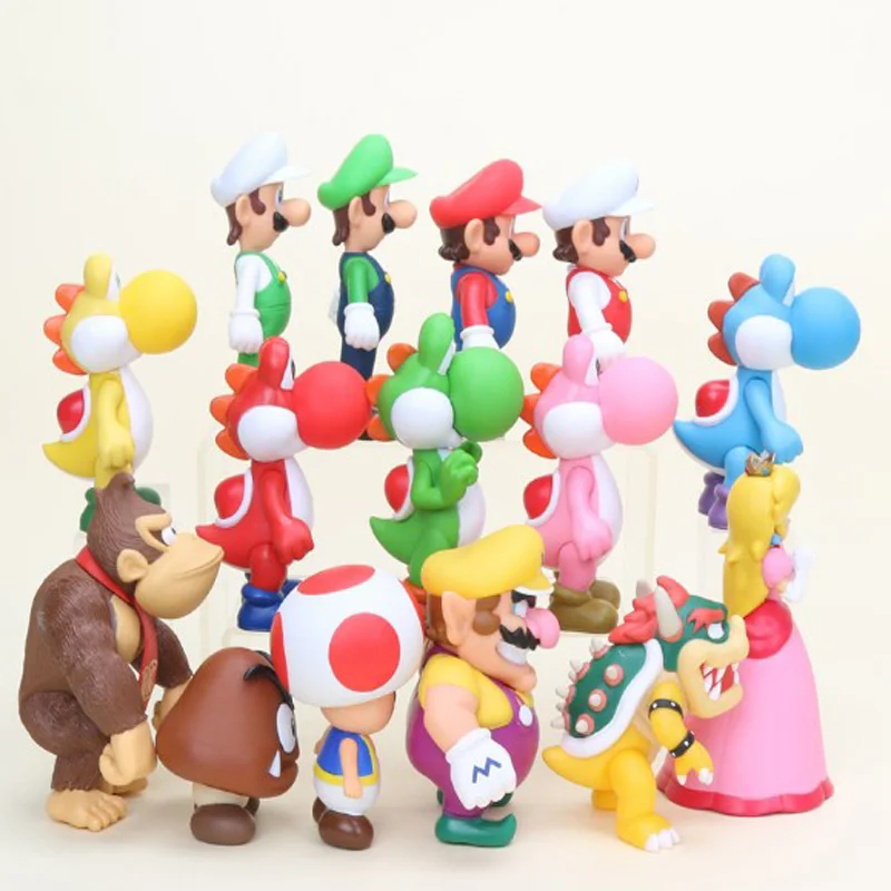 16 Styles 8-15cm Super Mario Bros Bowser Koopa Yoshi Mario Luigi Mushroom Peach Wario Action Figure Toys Children Gift Dolls 16 Styles 8-15cm Super Mario Bros Bowser Koopa Yoshi Mario Luigi Mushroom Peach Wario Action Figure Toys Children Gift Dolls