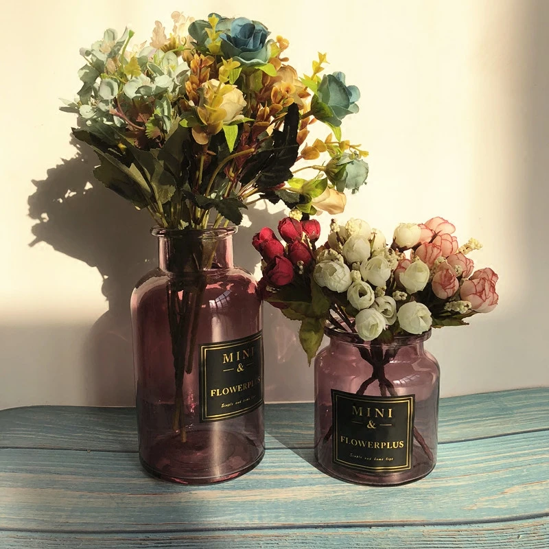 Черная штамповочная паста, бумажная стеклянная ваза, европейская, INS, Скандинавская настольная ваза для цветов, свадебное украшение для дома, ваза для цветов, Современная ваза Ins