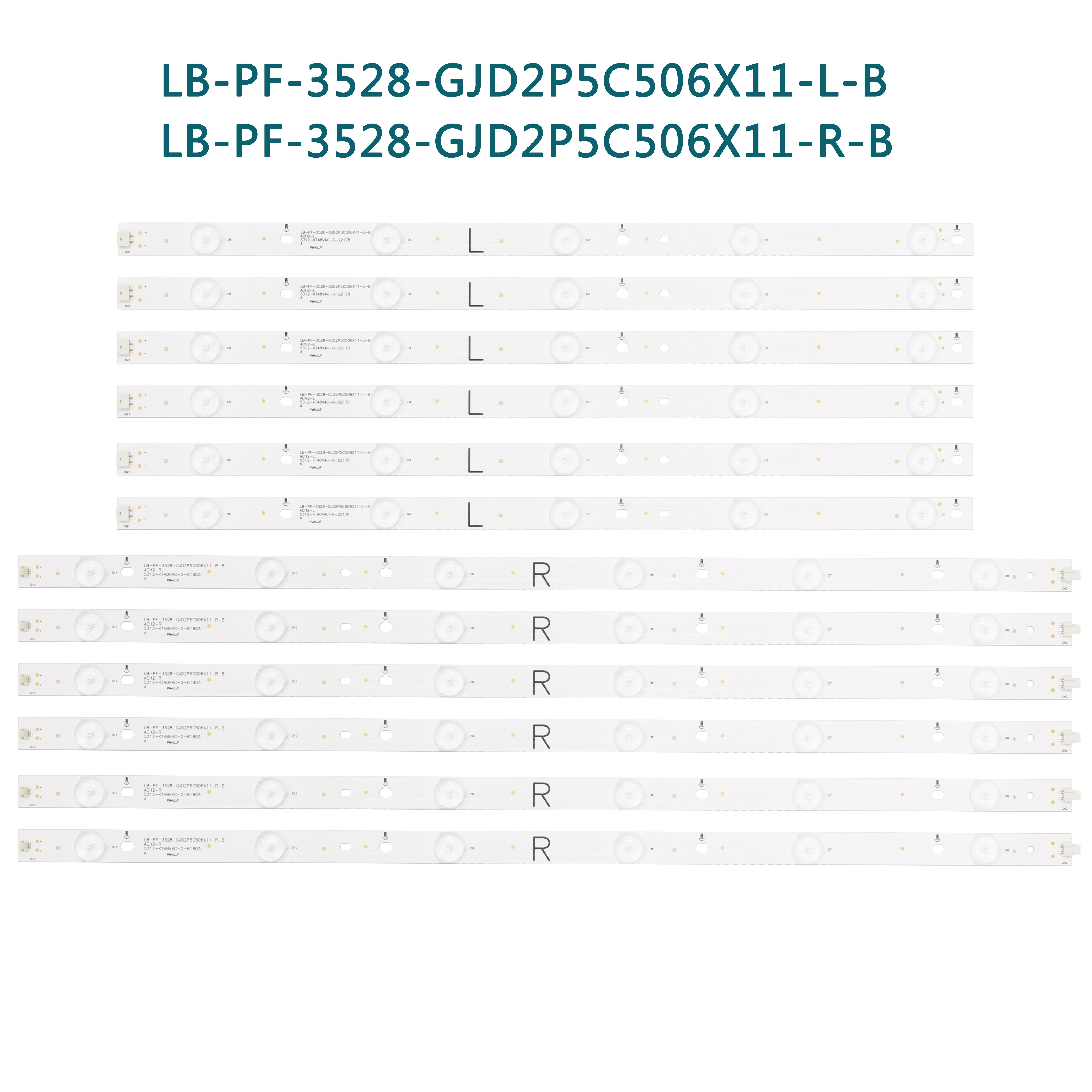12 шт./компл. Светодиодные ленты для Philips ТВ 50PFF2651 50PFF3655 50PFF5655 50PFF3750 55PUF6092/T3 LB-PF3528-GJD2P5C506X11-R-B