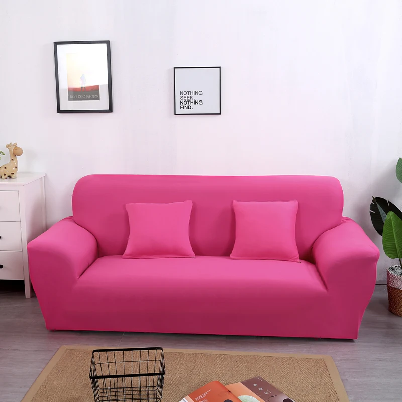 MECEROCK сплошной цвет спандекс стрейч чехлы для диванов полиэстер 15 цветов Нескользящие стойкие Чехлы секционные чехлы для диванов для мебели