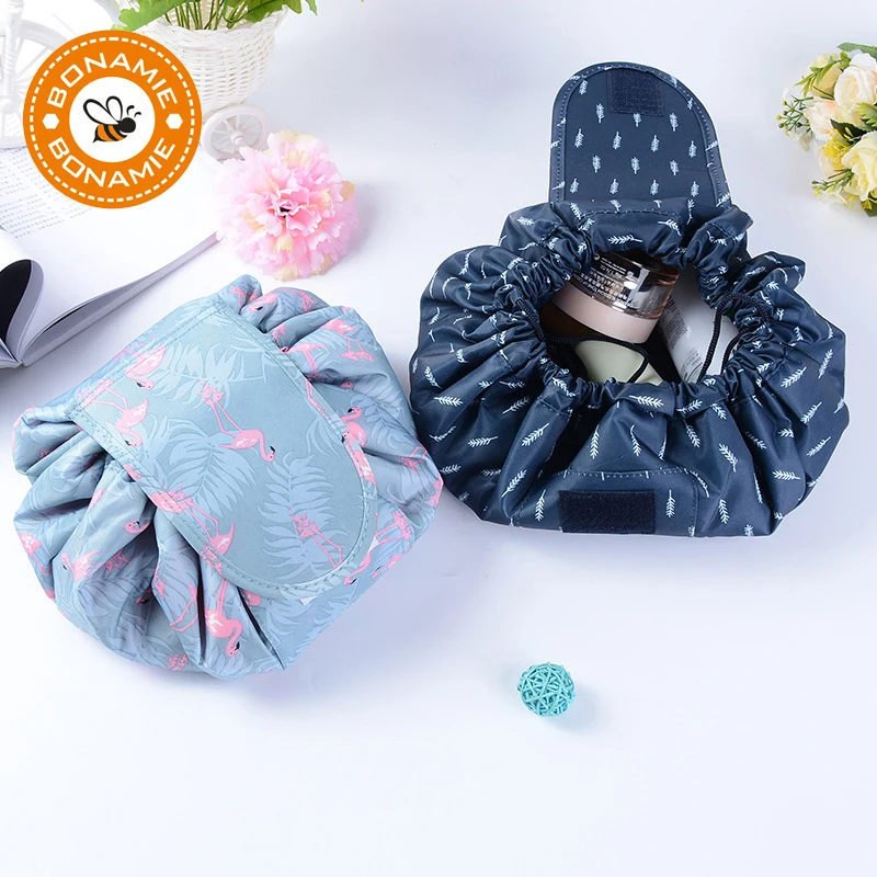 BONAMIE New Flamingo Women Cosmetic Bags Female Wash Toiletry Organizer Pouch Lady Portable Drawstring Storage Travel Makeup Bag BONAMIE New Flamingo Women Cosmetic Bags Female Wash Toiletry Organizer Pouch Lady Portable Drawstring Storage Travel Makeup Bag