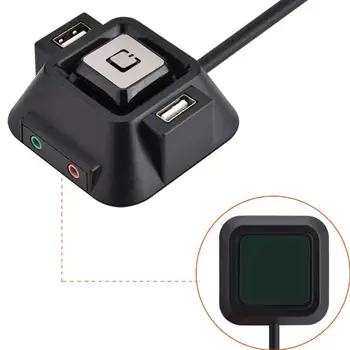 

Computer Switch 1.2m Desktop PC Computer Power Supply Switch Case On/off Reset Button Switch Cable Block Extender