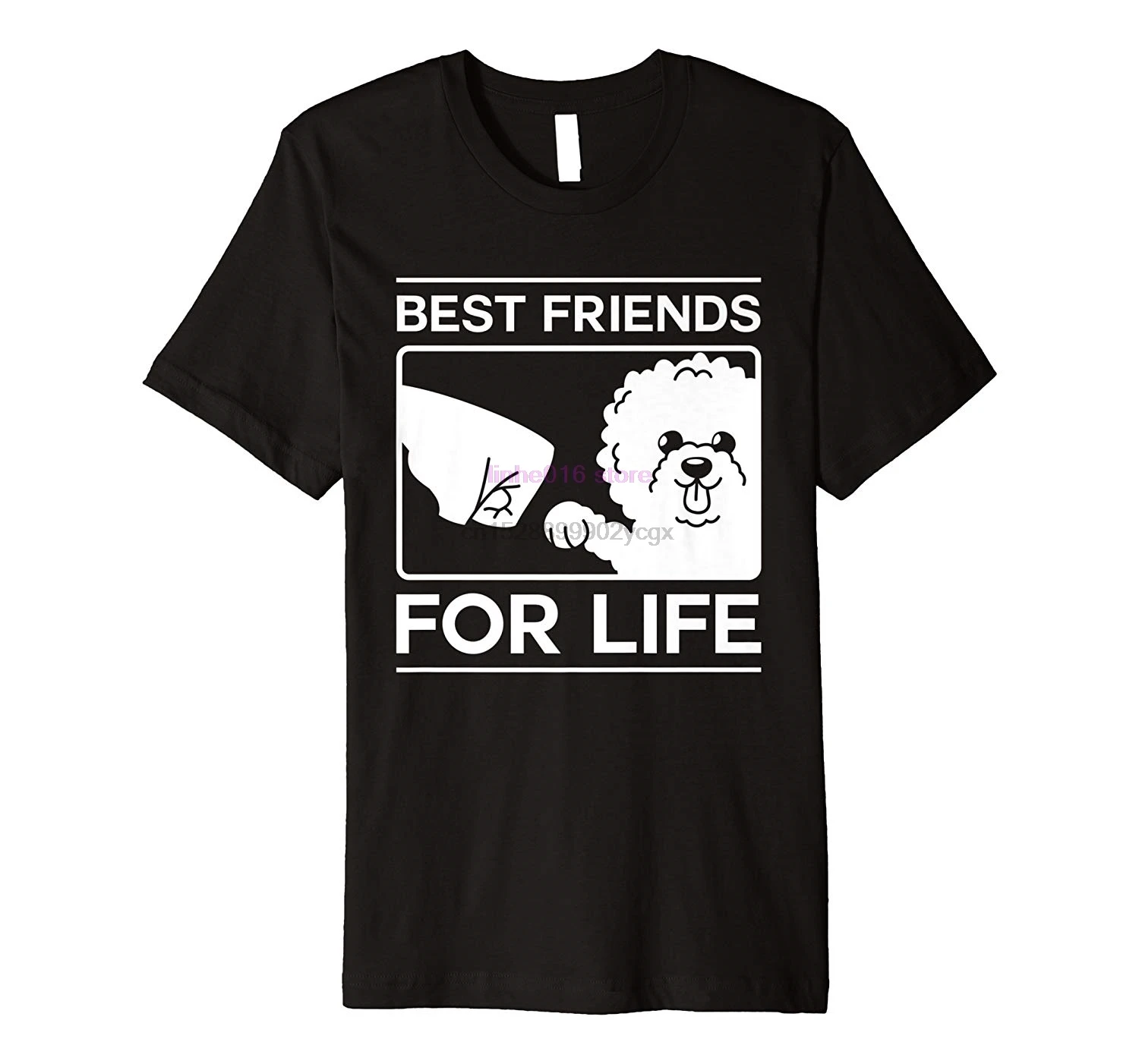 

GILDAN brand men shirt Best Friends For Life T Shirt Bichon Frise Dog Puppy Gift