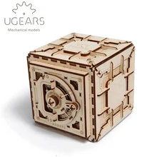DIY Wooden Safe Box Mechanical Transmission Model Assembly Puzzle Toy 179pcs