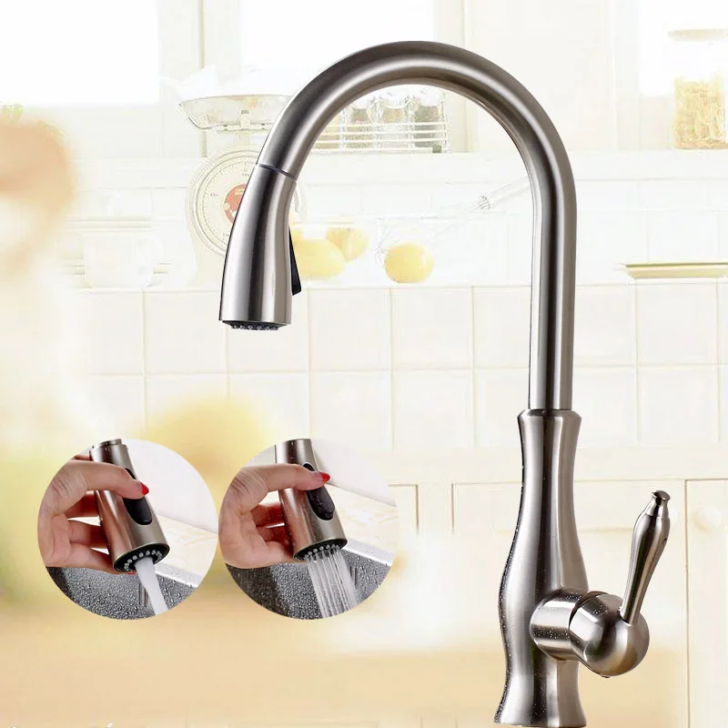 Brushed kitchen Tap