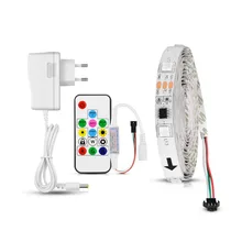 1-5 м 30 светодио дный s/m Мечта Цвет WS2811 IC Пиксели RGB 5050 программируемые адресуемых 12 В светодио дный кабинет свет ленты лампы ТВ украшения