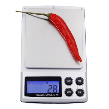 

free shipping 2000g x 0.1g Electronic Digital Jewelry Scales Weighing Portable Kitchen Scales Balance with backlight 10%off