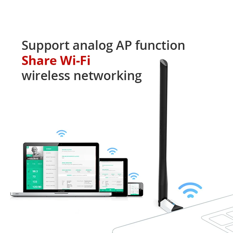 TP-Link TL-WN726N беспроводной Wifi USB адаптер 150 Мбит/с высоким коэффициентом усиления Беспроводная сетевая карта, USB 2,0 Поддержка AP внешняя антенна