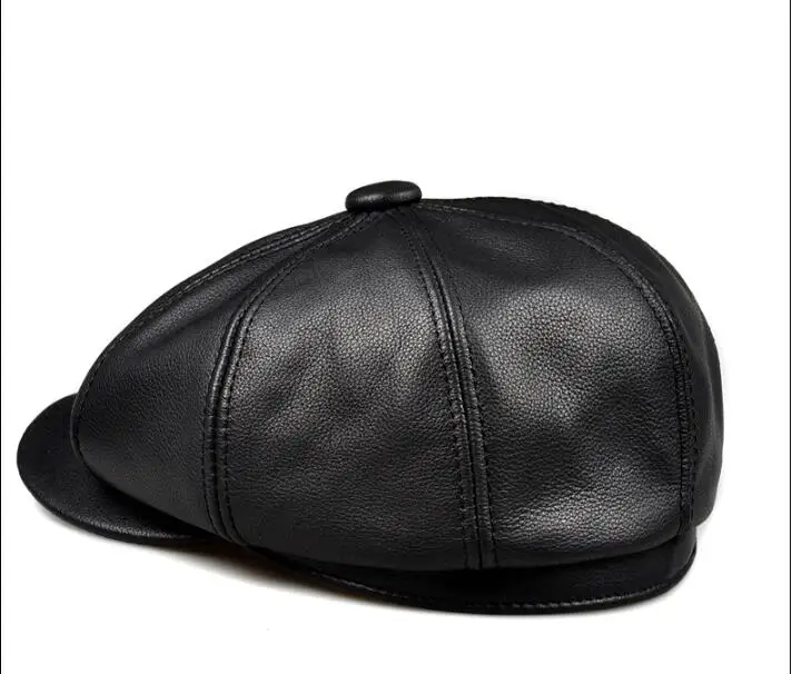 chapéus cor preta moda lazer sombrero chapéu casual de couro dos homens