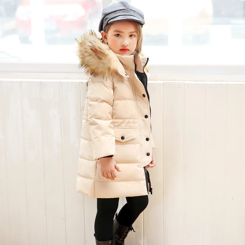 OLEKID 2018 Winter Jacket For Girls Brand Fur Collar Hooded Long Children Down Jacket 2-12 Years Kids Teenage Outerwear Coat OLEKID 2018 Winter Jacket For Girls Brand Fur Collar Hooded Long Children Down Jacket 2-12 Years Kids Teenage Outerwear Coat