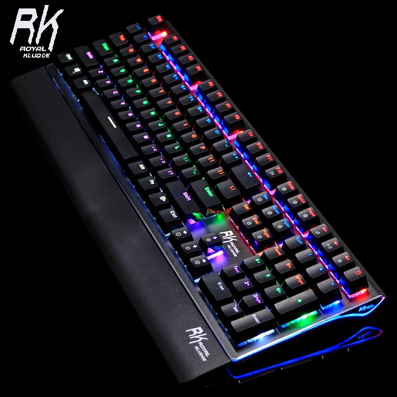 Royal Kludge RK Side 108 клавиш RGB USB Проводная Механическая игровая клавиатура коричневый