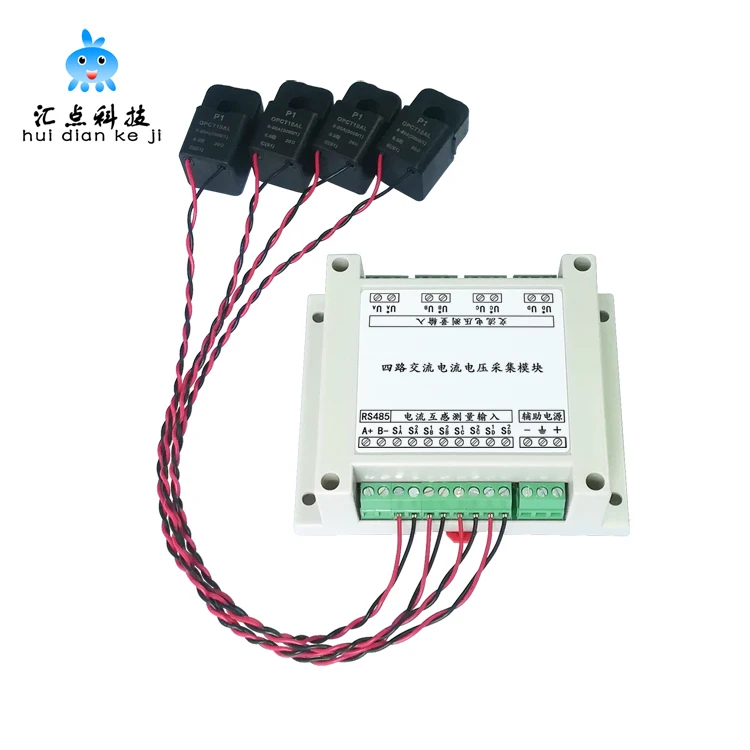 4 PLC AC Напряжение и трансформатор тока Напряжение и Мощность взаимной индуктивности приобретение измерения Сенсор модуля 485