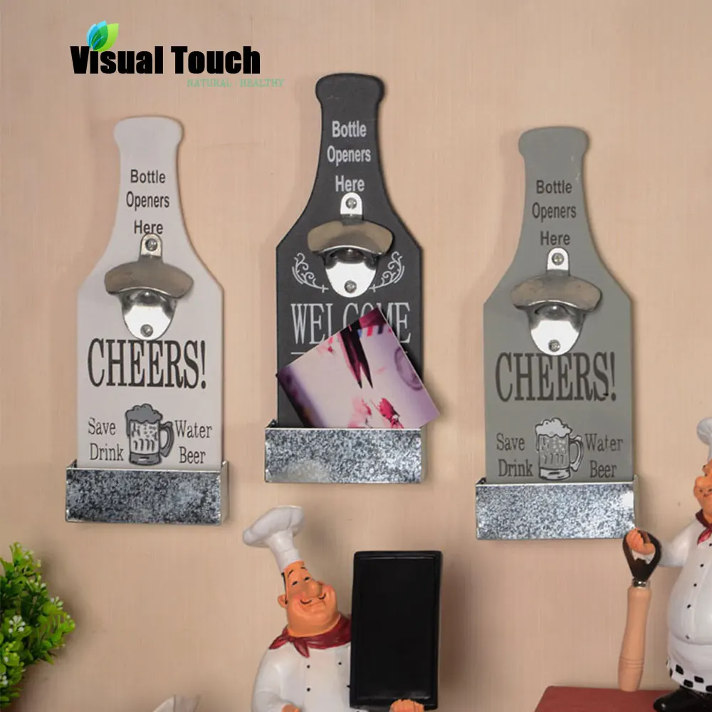 American Country Retro Vintage Beer Bottle Opener Wall Mounted Opener