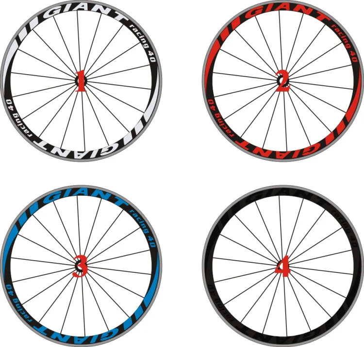 24 фото, 4 цвета, 2 колеса/набор, дорожный велосипед 700c, наклейки на обод колеса, брендовые декоративные наклейки на велосипед, наклейки на колеса