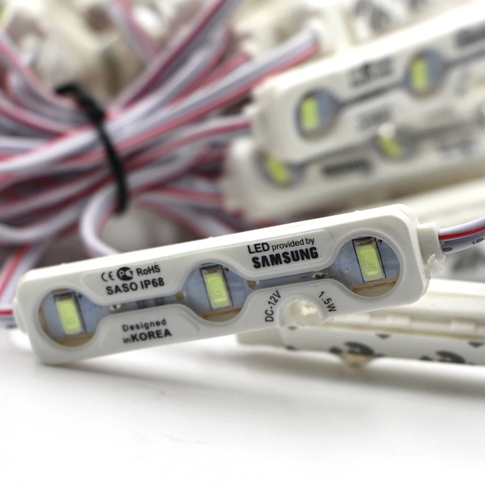 50 шт. IP68 Samsung SMD 5730 5630 Светодиодный модуль световая рекламная лампа 1 2 Вт 3