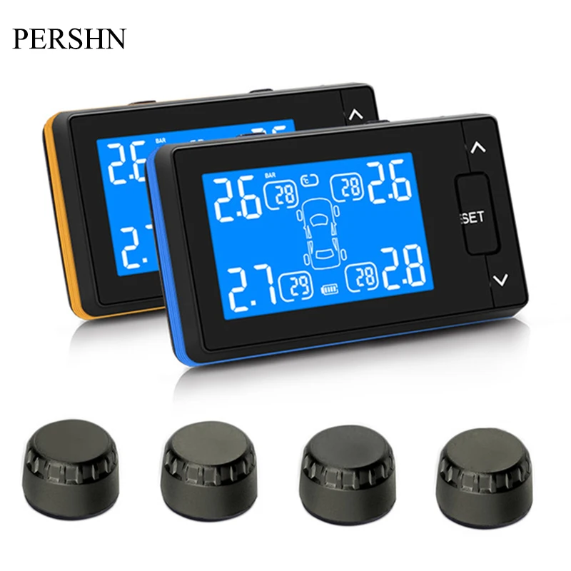 

TPMS Wireless DIY Tire Pressure Monitor System with LCD Display 4 External Sensors Diagnostic-tool 100% Original PERSHN L2