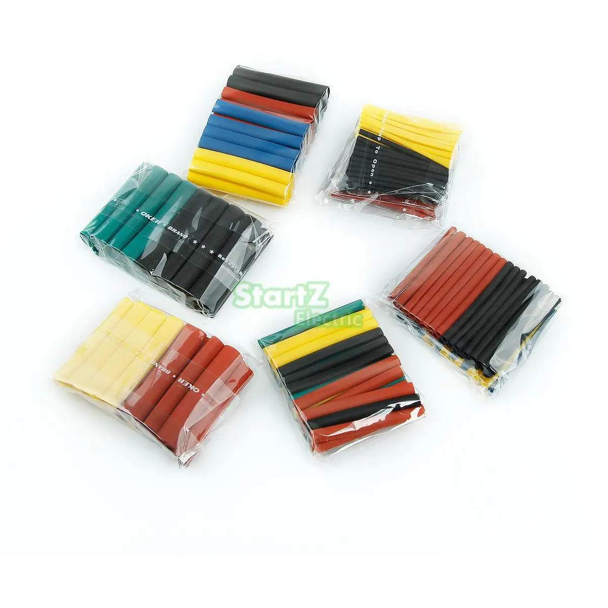 

328Pcs Polyolefin 2:1 Heat Shrink Tubing Electrical Wrap Wire Cable Sleeving Kit