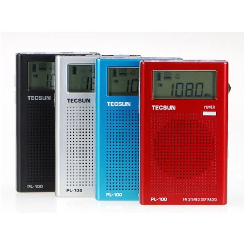 Original Tecsun PL 100 Portable Digital FM Radio Stereo DSP Pocket Size