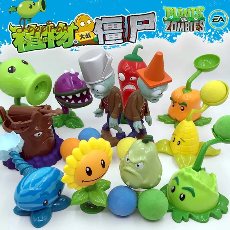 

Joyyifor 12PCS Plants vs Zombies Pitcher Peashooter PVC Action Figure Model Toy Gifts Toys For Children High Quality In OPP Bag