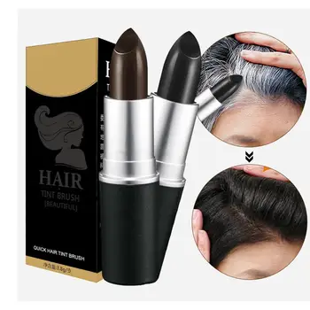 

1 PCS Black Brown Temporary Hair Dye Cream Mild Fast One-off Hair Color Pen Cover White Hair DIY Styling Makeup Stick