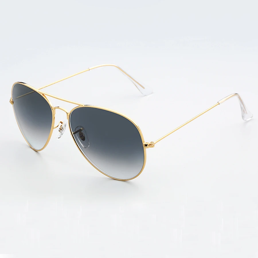 

3026 sunglasses polarized 52/56/60mm vintage gradient glass lens for men women mirror pilot sunglass glasses sol gafas UV400