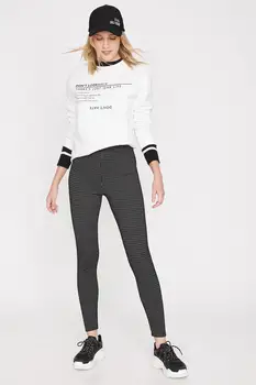 

Koton Women Black Plaid Leggings 9 YAK43434EK