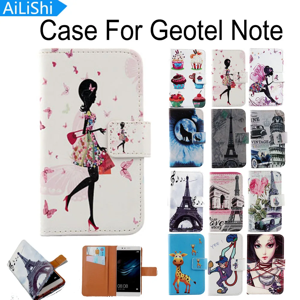 

AiLiShi Flip PU Leather Case For Geotel Note Case High Quality Cartoon Painted Protective Cover Skin In Stock