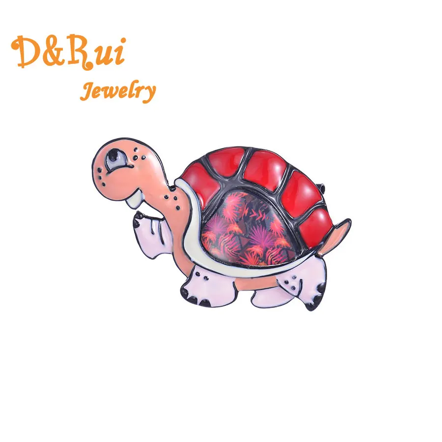 

Red Enamel Turtle Brooch For Men And Women Cute Animal Brooch Pin Fashion Jewelry Colorful Gift For Kids Exquisite Broches 2019
