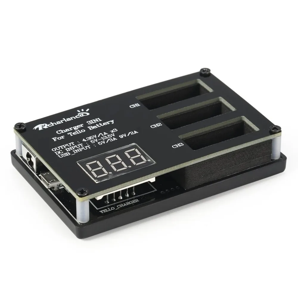 

3 in 1 Multi Battery Charger Digital Display Intelligent Quick Charging Hub for DJI Tello Drone Battery Accessories