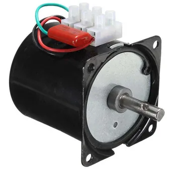 

220VAC /18w/2.5 rpm-100rpm Low Noise Gearbox Electric Motor 50HZ 60HZ High Torque Low Speed AC synchronous motor 68KTYZ