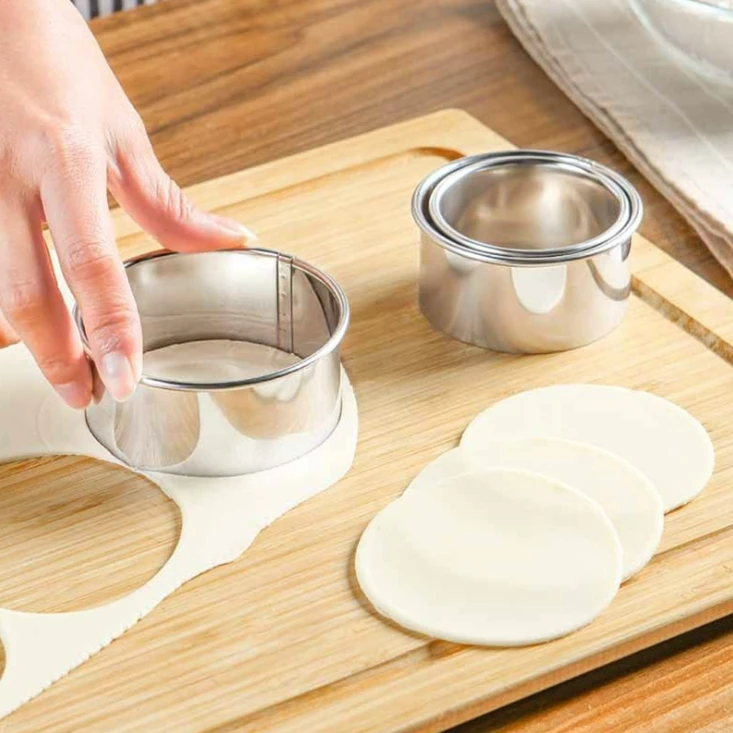 

3 PCS Baking Mold Dough Cutter Stainless Steel Dumpling Maker Molds for Bread Bakery Tools Dumpling Press Baking Accessories
