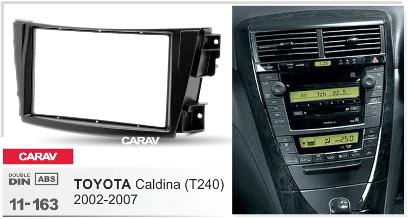 CARAV 11-163 Одежда высшего качества Радио панель для toyota caldina(T240) 2002-2007 рамка для DVD CD отделка Установка комплект