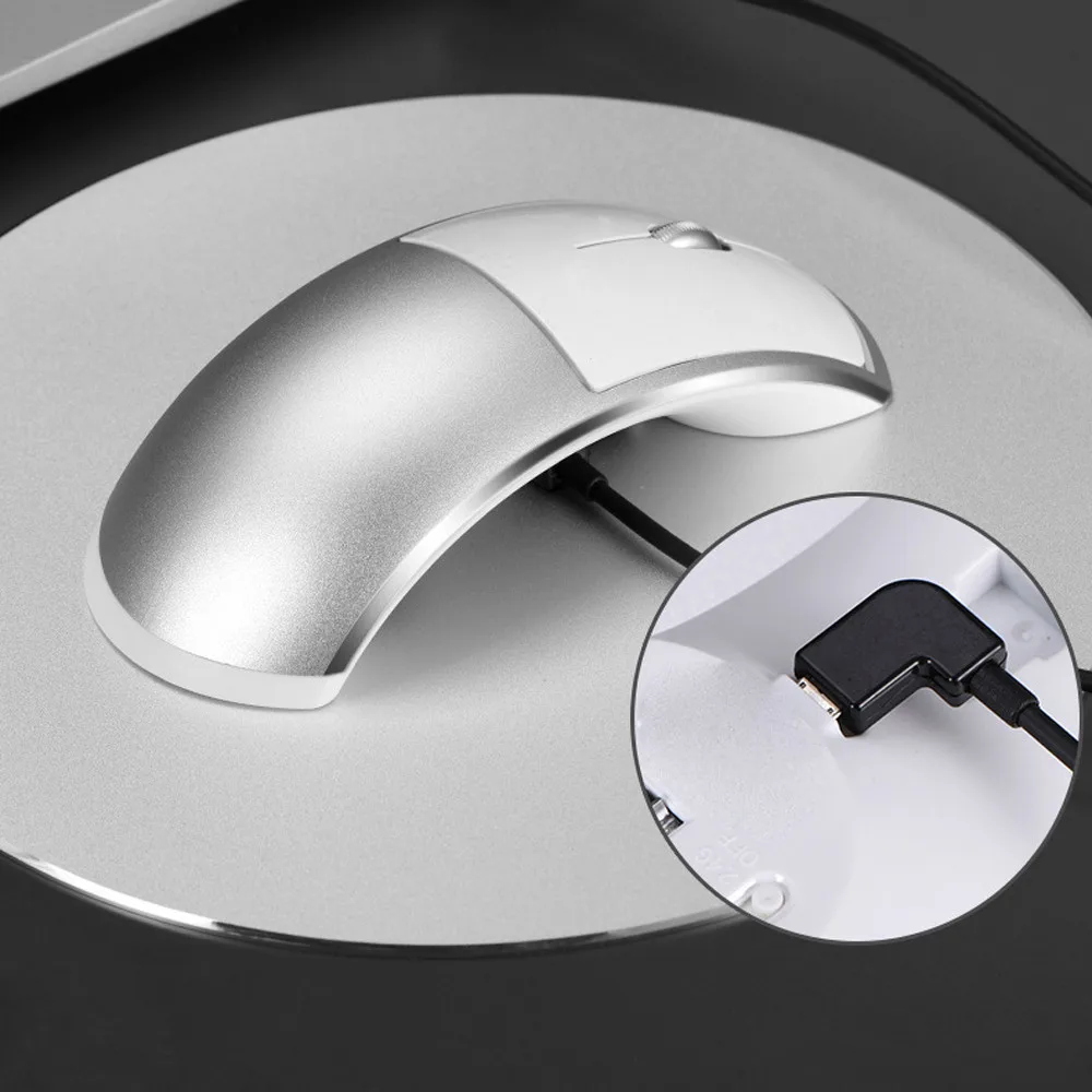 2,4G+ Bluetooth двойная Модель Беспроводная перезаряжаемая мышь из алюминиевого сплава Арка мост эргономичная игровая мышь с круглым коврик для мыши