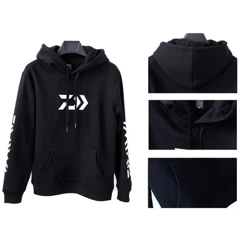 Inverno do Velo Roupas de Pesca Esporte ao ar Pesca de Pesca com Capuz Moletom com Capuz Novo Daiwa Roupas Jaqueta Livre Caminhadas Camisola S-5xl 2019 7 Cheap Roupas de pesca
