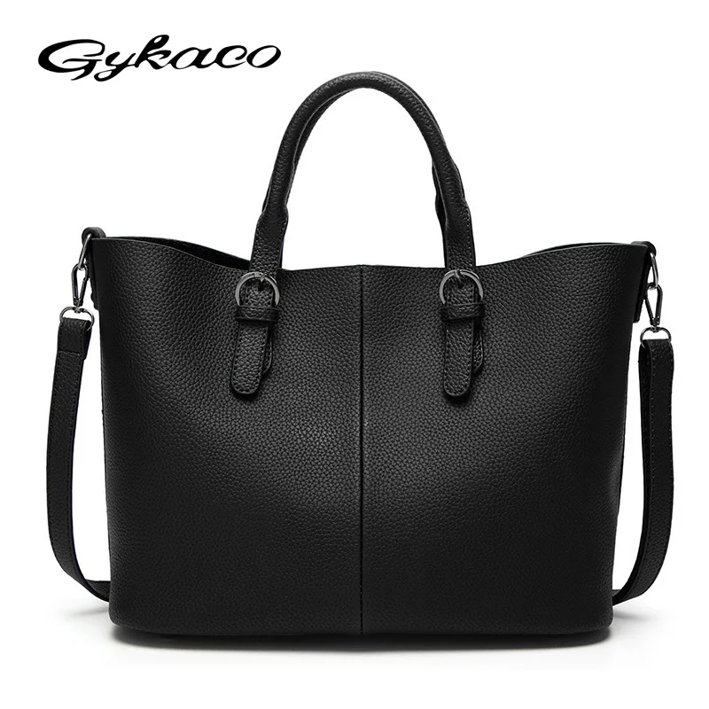 

Gykaeo Large Capacity Women's PU Leather Handbag 2017 New Winter Leisure Street Fashion Tote Bags Female Messenger Shoulder Bag