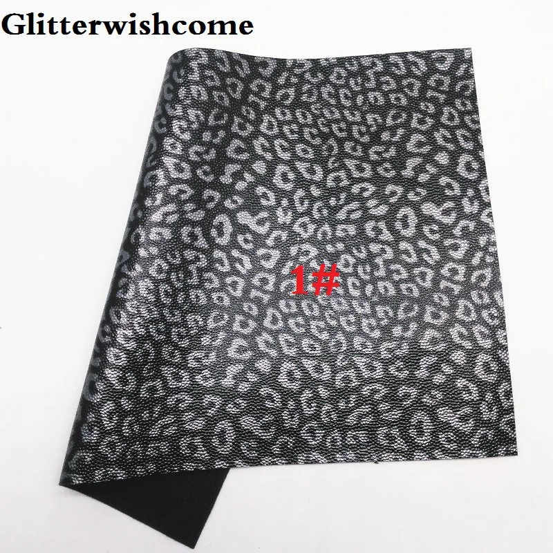 Glitterwishcome 21X29 см A4 размер винил для бантов с леопардовым принтом Кожа Fabirc искусственная кожа листы для бантов, GM129A - Цвет: 1
